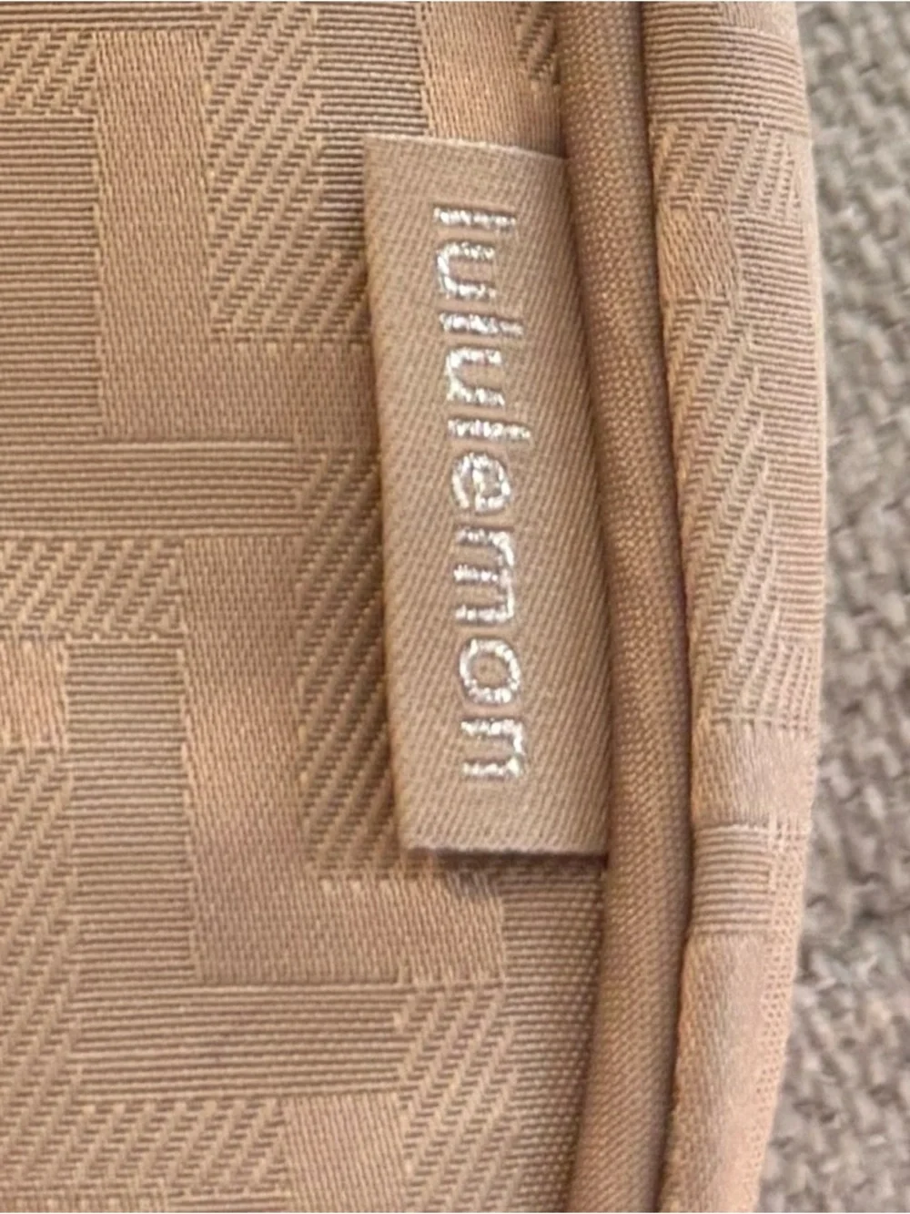 NWT Lululemon City Essentials Mini Shoulder Bag *L Monogram Jacquard Sheer Oak - Picture 4 of 7